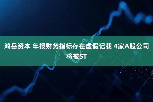 鸿岳资本 年报财务指标存在虚假记载 4家A股公司将被ST