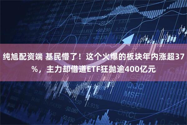 纯旭配资端 基民懵了！这个火爆的板块年内涨超37%，主力却借道ETF狂抛逾400亿元