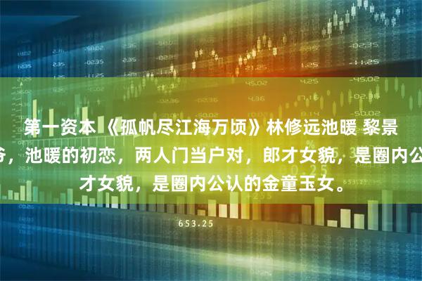 第一资本 《孤帆尽江海万顷》林修远池暖 黎景行，黎家大少爷，池暖的初恋，两人门当户对，郎才女貌，是圈内公认的金童玉女。